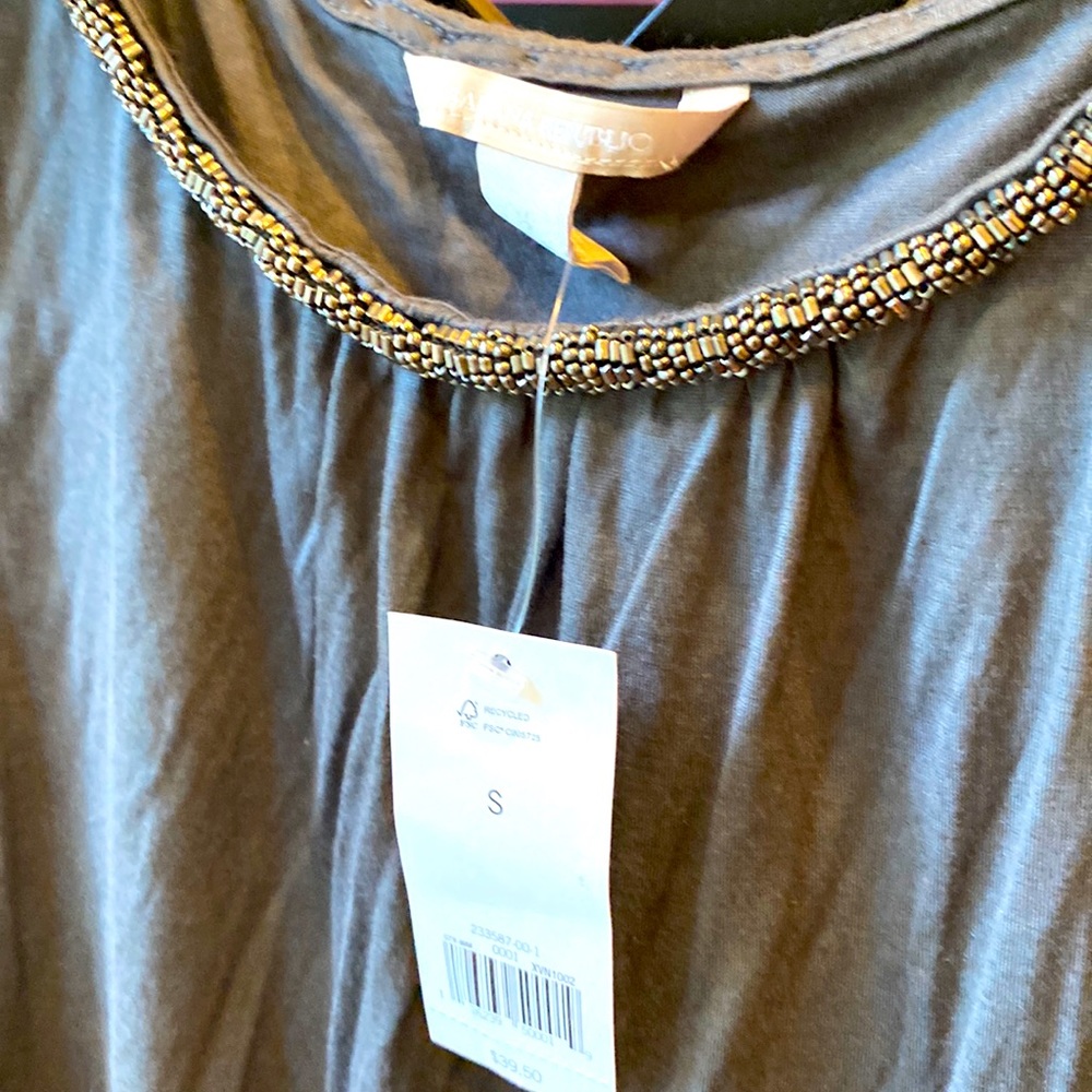 Brand new Banana Republic sleeveless top with crystals on the neckline.